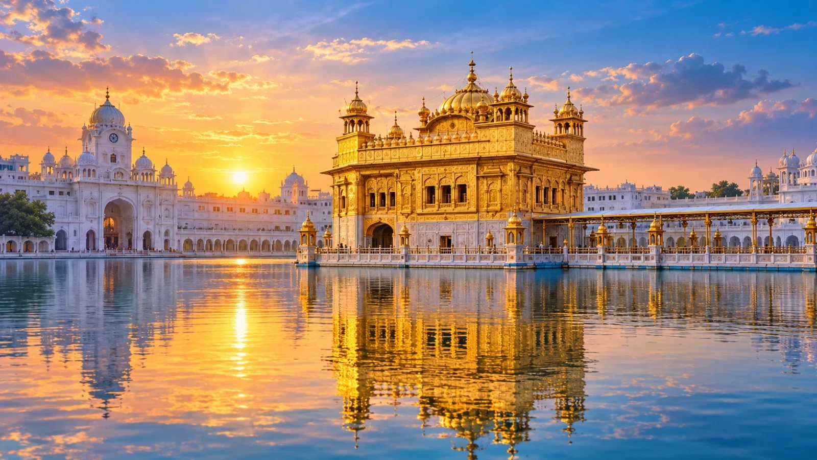 Golden Temple-inspired sarovar illustration
