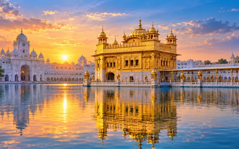 Golden Temple-inspired sarovar illustration
