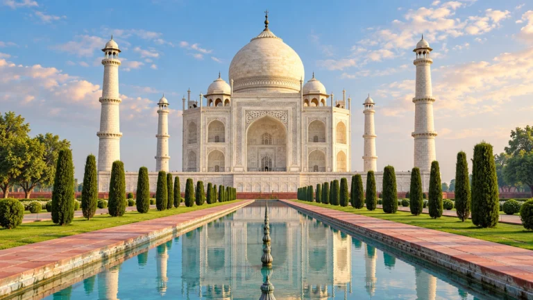 Taj Mahal-inspired garden illustration