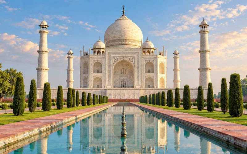 Taj Mahal-inspired garden illustration