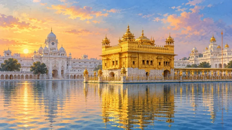 Amritsar destination landmark illustration