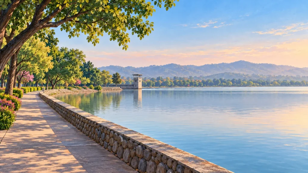 Chandigarh destination landmark illustration