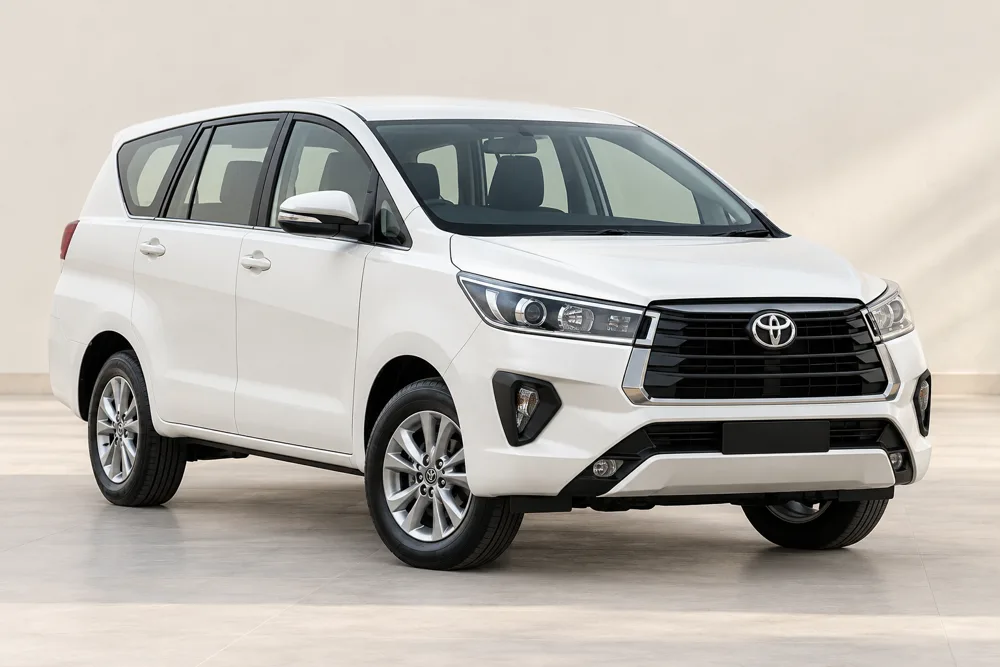 AI illustration of a white Innova Crysta