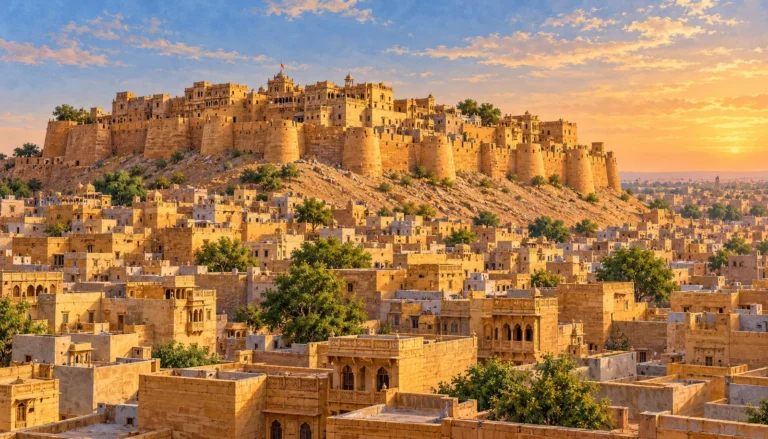 Jaisalmer destination landmark illustration