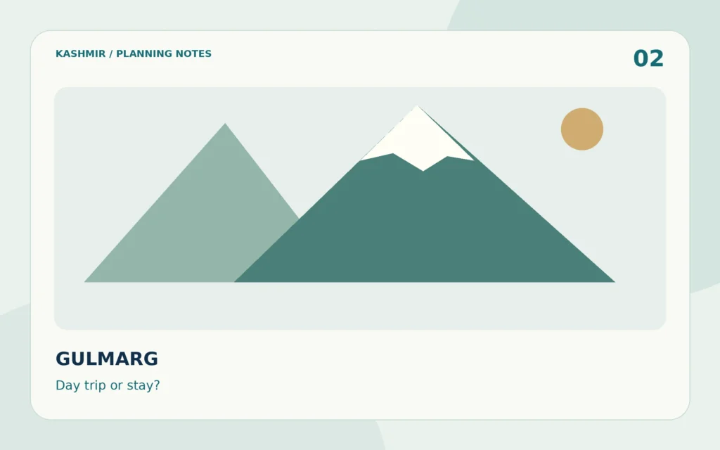 Gulmarg Travel Guide: Day Trip or Overnight Stay? — editorial planning illustration