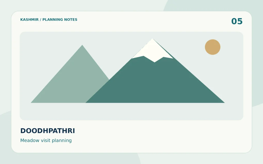 Doodhpathri Travel Guide: A Practical Day-Trip Plan — editorial planning illustration