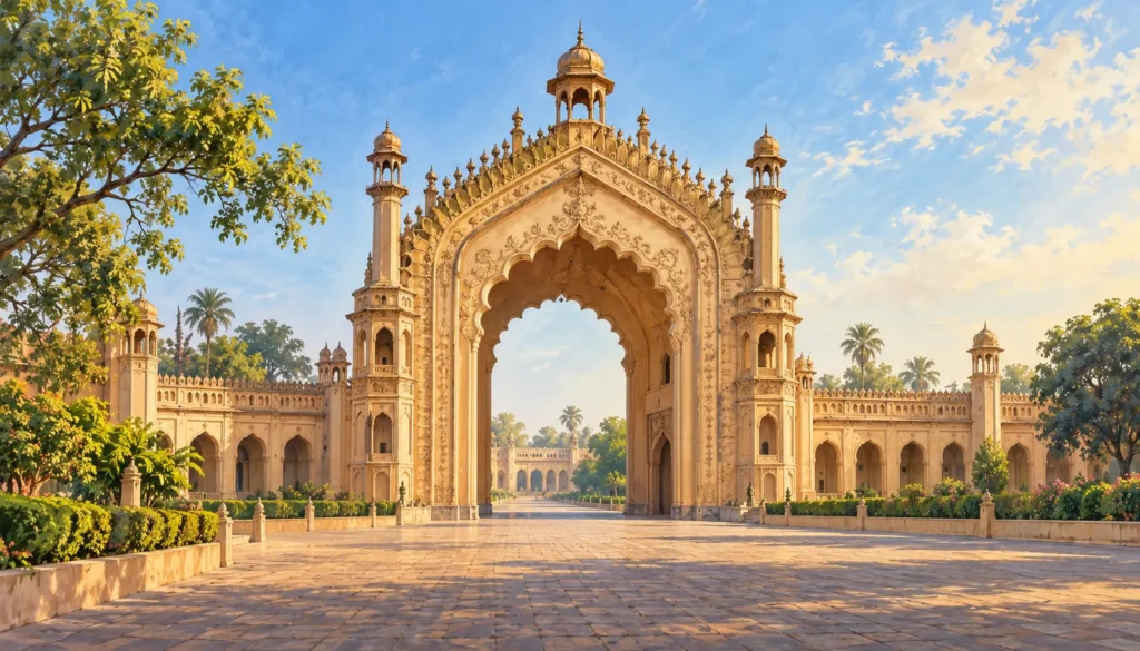 Lucknow destination landmark illustration
