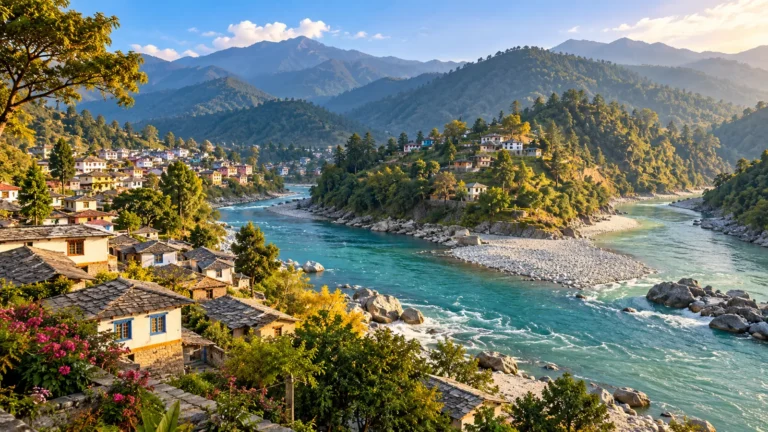 Bageshwar-inspired landscape illustration