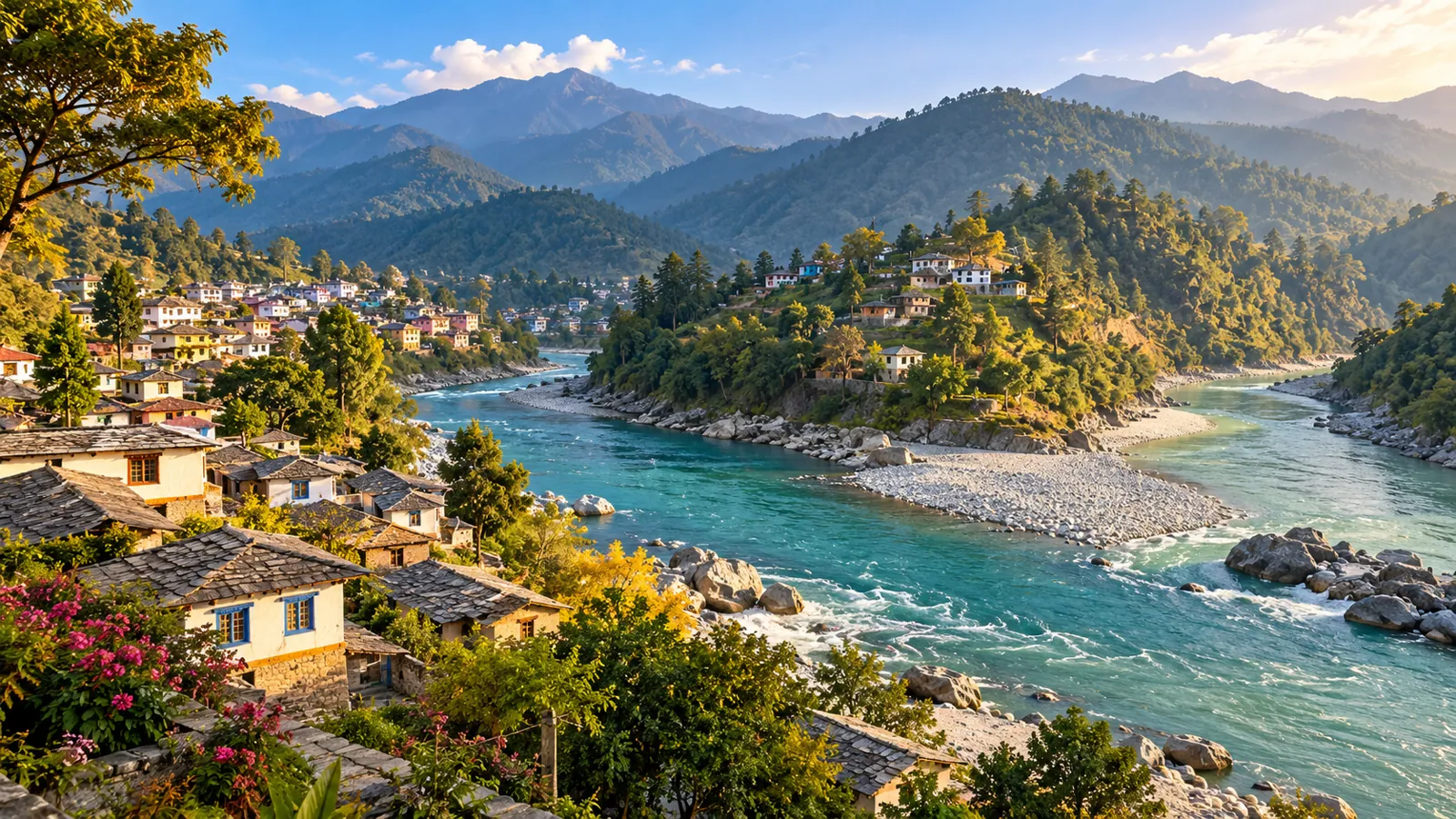Bageshwar-inspired landscape illustration