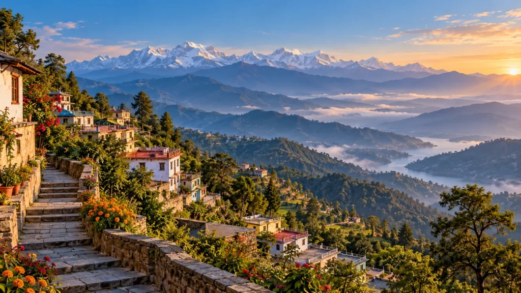 Pauri-inspired landscape illustration