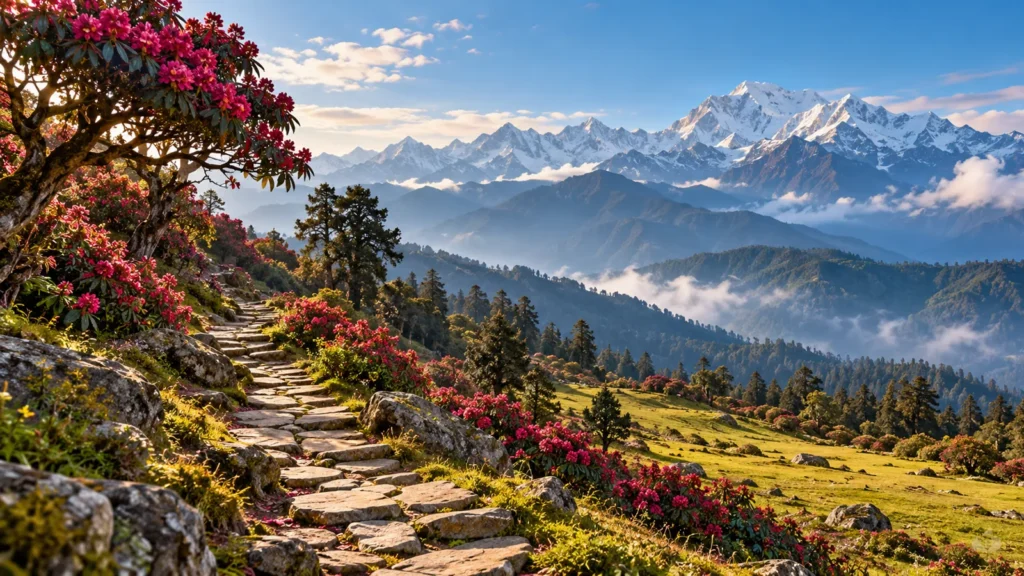 Chopta-inspired landscape illustration