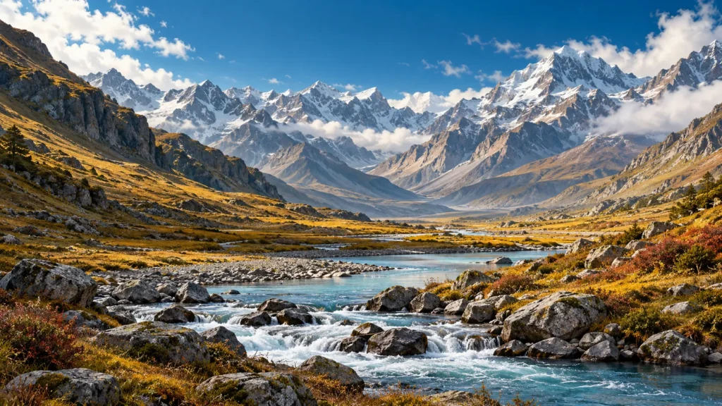 Adi Kailash-inspired landscape illustration