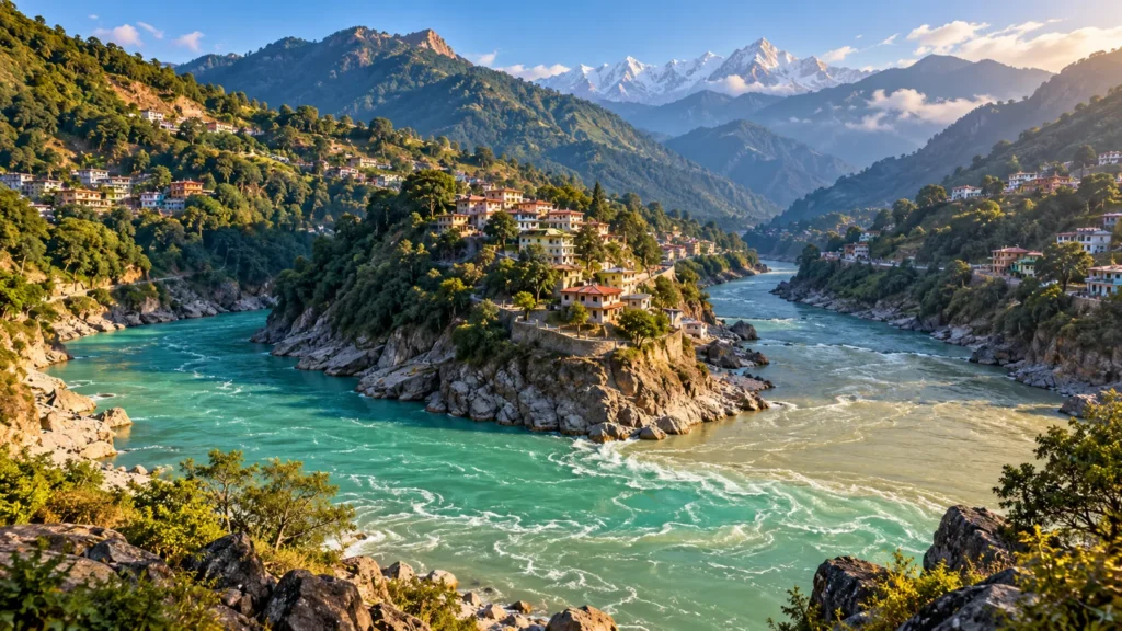 Rudraprayag-inspired landscape illustration